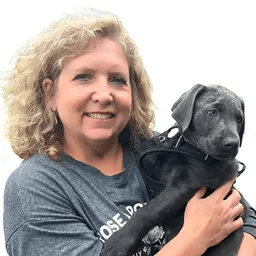 Carolyn with her dog