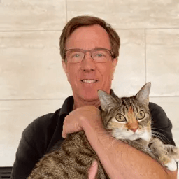 Steve with his cat